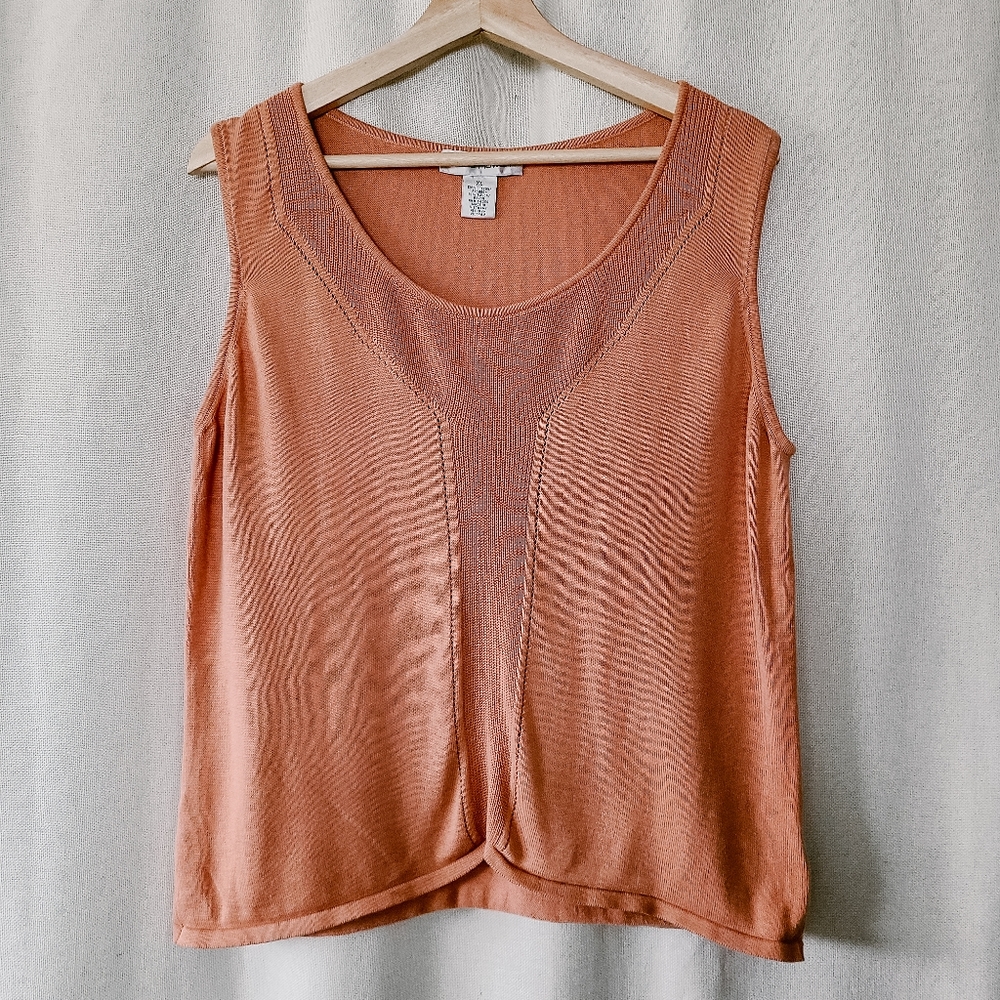 Soft Terracotta/Peach Knit Tank